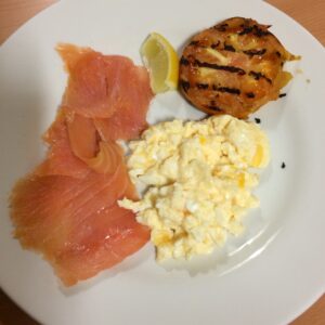 smoked salmon and scrambled eggs